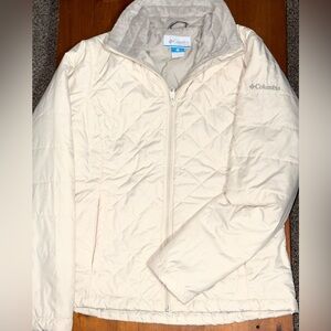 Columbia Heavenly Quilted Puffer Jacket Cream Ivory Women’s Size Small